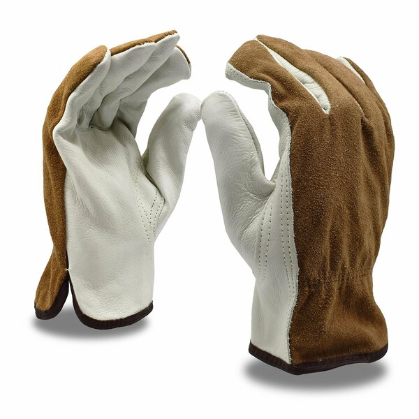 Cordova Driver, Cowhide, Select, Split/Grain, Kevlar Sewn Gloves, M, 12PK 8234M